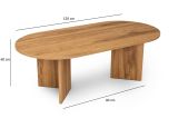 Tavolino da salotto ovale noce 120x40x60h cm - Jurian