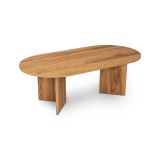 Tavolino da salotto ovale noce 120x40x60h cm - Jurian