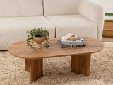 Tavolino da salotto ovale noce 120x40x60h cm - Jurian