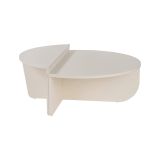 Tavolino da salotto Parete, Tavolo basso da caffè, Portariviste per divano, Ripiano da soggiorno, 90x60 h35 cm, Bianco