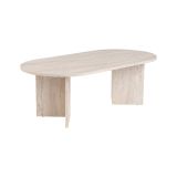 Tavolino da salotto Parrano, Tavolo basso da caffè, Portariviste per divano, Ripiano da soggiorno, 119x60 h40 cm, Beige