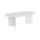 Tavolino da salotto Parrano, Tavolo basso da caffè, Portariviste per divano, Ripiano da soggiorno, 119x60 h40 cm, Bianco