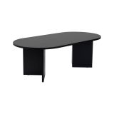 Tavolino da salotto Parrano, Tavolo basso da caffè, Portariviste per divano, Ripiano da soggiorno, 119x60 h40 cm, Nero