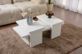 Tavolino da salotto Prepotto, Tavolo basso da caffè, Portariviste per divano, Ripiano da soggiorno, 110x45 h42 cm, Bianco