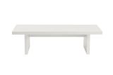 Tavolino da salotto Prepotto, Tavolo basso da caffè, Portariviste per divano, Ripiano da soggiorno, 110x45 h42 cm, Bianco