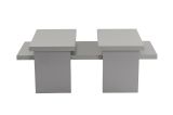 Tavolino da salotto Prepotto, Tavolo basso da caffè, Portariviste per divano, Ripiano da soggiorno, 110x45 h42 cm, Grigio