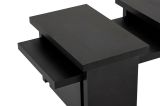 Tavolino da salotto Prepotto, Tavolo basso da caffè, Portariviste per divano, Ripiano da soggiorno, 110x45 h42 cm, Nero