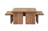 Tavolino da salotto Prepotto, Tavolo basso da caffè, Portariviste per divano, Ripiano da soggiorno, 110x45 h42 cm, Pino