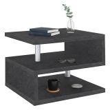 Tavolino da salotto quadrato ardesia 55x55x41h cm - Chanthu