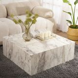 Tavolino da salotto quadrato marmo 90x90x35h cm - Jesinia