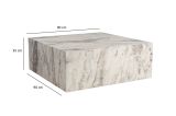 Tavolino da salotto quadrato marmo 90x90x35h cm - Jesinia