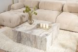 Tavolino da salotto quadrato marmo 90x90x35h cm - Jesinia