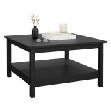 Tavolino da salotto quadrato nero 81x81x45h cm - Casato