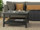 Tavolino da salotto quadrato nero 81x81x45h cm - Casato