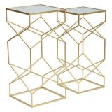 Tavolino da salotto quadrato oro 31x31x68h cm - George