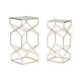 Tavolino da salotto quadrato oro 31x31x68h cm - George