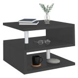 Tavolino da salotto rettangolare antracite 55x55x41h cm - Chanthu