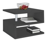 Tavolino da salotto rettangolare antracite 55x55x41h cm - Chanthu