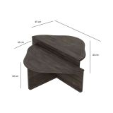 Tavolino da salotto rettangolare antracite 90x90x40h cm - Emiri