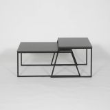 Tavolino da salotto rettangolare antracite e nero 88x50x38h cm - Tavo