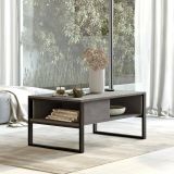 Tavolino da salotto rettangolare argento 100x59x44h cm - Alfonsa