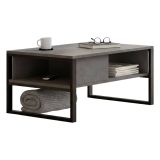 Tavolino da salotto rettangolare argento 100x59x44h cm - Alfonsa