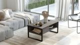 Tavolino da salotto rettangolare argento 100x59x44h cm - Alfonsa