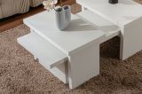 Tavolino da salotto rettangolare bianco 110x45x41h cm - Amarantha