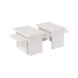 Tavolino da salotto rettangolare bianco 110x45x41h cm - Amarantha