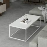 Tavolino da salotto rettangolare bianco 120x60x42h cm - Lazise