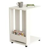 Tavolino da salotto rettangolare bianco 37x45x60h cm - Muifa