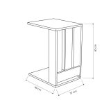 Tavolino da salotto rettangolare bianco 37x45x60h cm - Muifa
