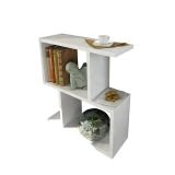 Tavolino da salotto rettangolare bianco 50x17x55h cm - Barni