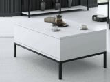 Tavolino da salotto rettangolare bianco e nero 90x60x40h cm - Vespero
