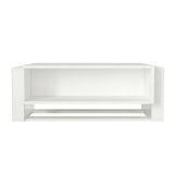 Tavolino da salotto rettangolare bianco e oro 106x60x40h cm - Gigliola