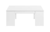 Tavolino da salotto rettangolare bianco lucido 100x43x50h cm - Almo