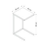 Tavolino da salotto rettangolare noce 35x40x65h cm - Tembin