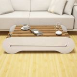 Tavolino da salotto rettangolare noce e bianco 120x63x30h cm - Anz