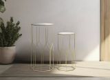 Tavolino da salotto rettangolare oro 50x46x100h cm - George