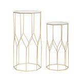 Tavolino da salotto rettangolare oro 50x46x100h cm - George