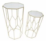 Tavolino da salotto rettangolare oro 50x46x100h cm - George