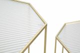 Tavolino da salotto rettangolare oro 50x46x100h cm - George