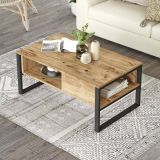 Tavolino da salotto rettangolare quercia 100x59x44h cm - Alfonsa