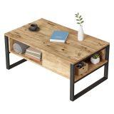 Tavolino da salotto rettangolare quercia 100x59x44h cm - Alfonsa