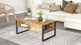 Tavolino da salotto rettangolare quercia 100x59x44h cm - Alfonsa