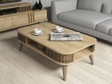Tavolino da salotto rettangolare quercia 105x60x34h cm - Cigno