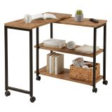 Tavolino da salotto rettangolare quercia e nero 70x76x63h cm - Lagaros