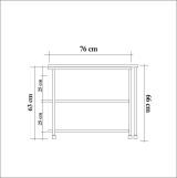 Tavolino da salotto rettangolare quercia e nero 70x76x63h cm - Lagaros
