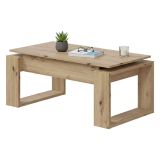 Tavolino da salotto rettangolare rovere nodi 105x45x55h cm - Aspra