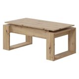 Tavolino da salotto rettangolare rovere nodi 105x45x55h cm - Aspra